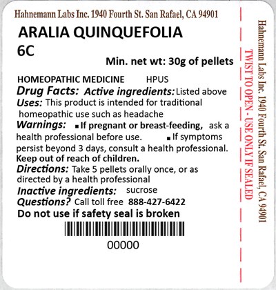 Aralia Quinquefolia 6C 30g.jpg Aralia Quinquefolia 6C 30g - Aralia Quinquefolia 6C 30g